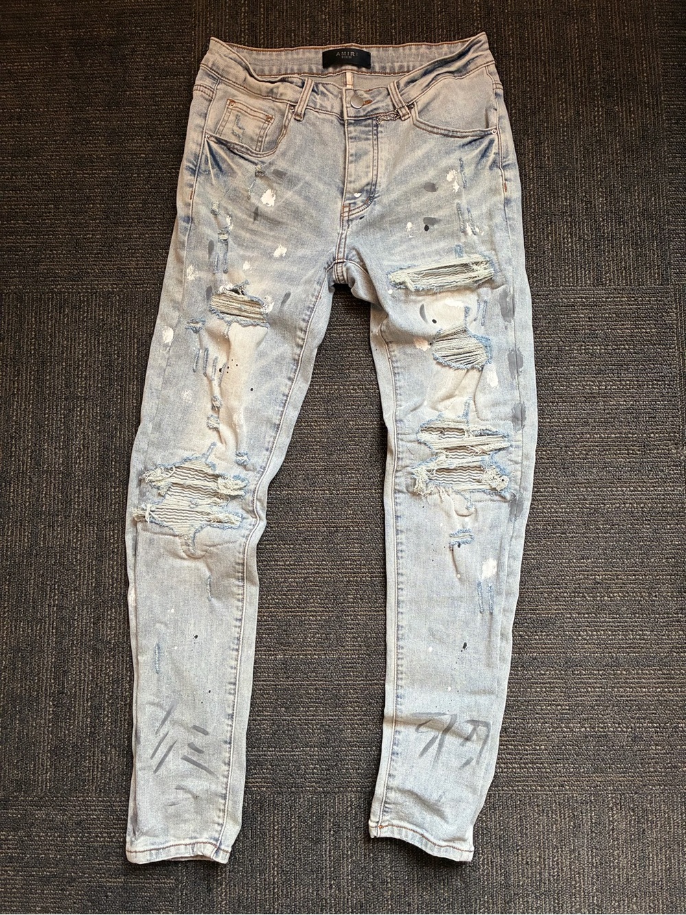 AMIRI Skinny Jeans Paint Design. Size - 30/M
